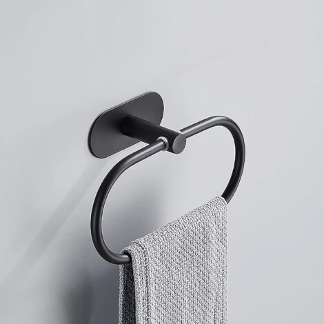 Toallero de aro, toallero redondo, estilo contemporáneo en acero inoxidable 304 cromado, ideal para baño, cocina y patio. (1/5)