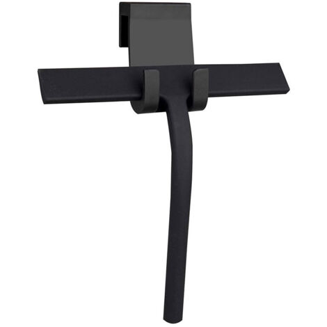 Limpiacristales de silicona con gancho, pintura negra, herramienta de silicona para limpiar ventanas.