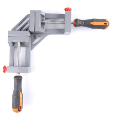 Abrazadera doble en ángulo recto de 90 grados, soporte angular de alta resistencia para carpintería, soldadura y enmarcado (doble). (1/4)