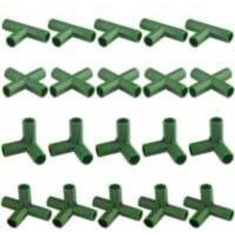 Conectores para estructuras de jardín Fijación para invernaderos/plantas 20 unidades de alta resistencia, 11 mm Para jardineros y propietarios de invernaderos