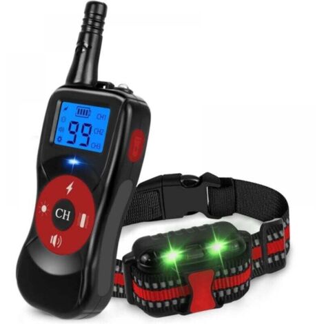 Collar de adiestramiento para perros- Entrenamiento - Exterior - Recargable, apto para todos los tamaños, 4 modos, control remoto de 500 m - Para dueños de perros (1/4)