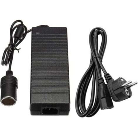 Convertidor de voltaje de 220 V a 12 V, 180 W - Adaptador CA-CC con enchufe para encendedor de cigarrillos - Para refrigeradores de autos y aspiradoras - Potente - Para propietarios de vehículos (1/4)