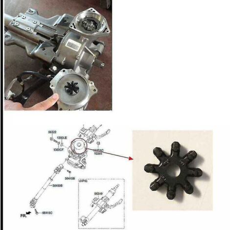 Acoplamiento flexible de columna de dirección, 2 piezas - Número de pieza 563152K000FFF - Compatible con Hyundai/Kia Forte - Reparación de vehículos - Mecánica (1/2)
