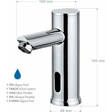 Grifo electrónico para lavabo S1, XU, sensor automático, agua fría - KZQ