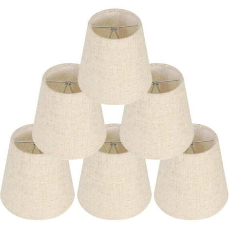 6 pantallas para lámparas de mesa, XU, con clip, pequeñas piezas de repuesto para lámparas de noche, apliques de pared de cristal, candelabros y portavelas KZQ - KZQ