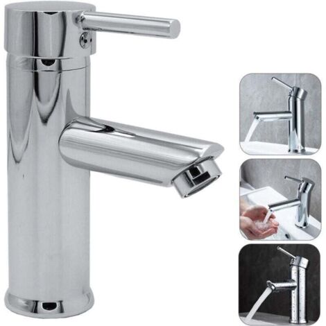 Grifo de baño EINFEBEN, monomando para lavabo, XU, de latón, acabado cromado moderno - KZQ (1/4)
