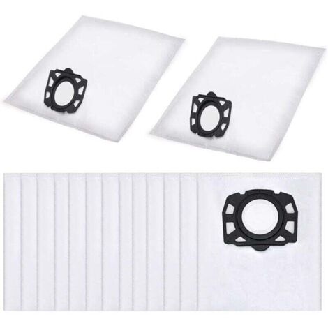 Juego de 15 bolsas para aspiradora, XU, compatible con Karcher WD2 Plus, WD 3, WD 3 Battery, KWD 1, KWD 2, KWD 3, MV 3, SE4001, SE4002, bolsa universal para aspiradora - KZQ (1/4)