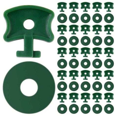 Paquete de 100 clips de plástico para invernadero con arandelas para asegurar el aislamiento, XU, Red de burbujas para invernadero de aluminio, verde, 50 clips + 50 arandelas - KZQ