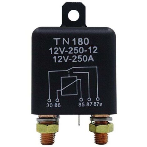 Relé de batería alta para coche, 12 V, 250 A, tipo continuo, XU, relé de arranque con control de interruptor de terminal automotriz - KZQ (1/4)
