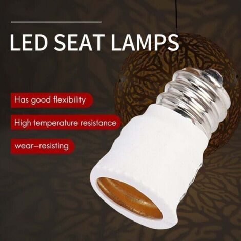 Kundorf Adaptador E27 A E14 (Pack 6): Convertidor De Portalámparas Para Bombillas LED, Blanco, Fácil Instalación