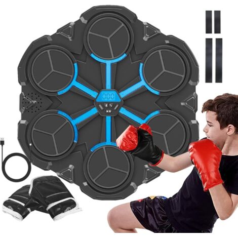 Máquina de boxeo musical inteligente inalámbrica con guantes, entrenador de pared para gimnasio (XU/KZQ)
