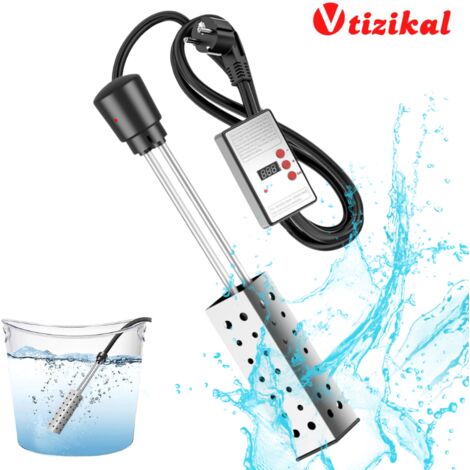 Calentador de agua eléctrico portátil de inmersión de 3000 W, acero inoxidable 304, termómetro, control de temperatura - OTRO