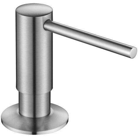 Dispensador de jabón de acero inoxidable de gran capacidad con botón pulsador para fregadero de cocina - OTROS (1/3)