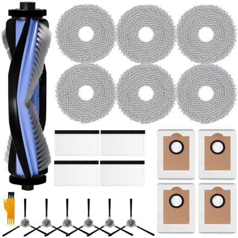 Accesorios de Repuesto para Aspiradora, 1 Cepillo Principal, 4 Filtros, 4 Bolsas de Polvo, 6 Paños de Microfibra, 6 Cepillos Laterales, Set de 22 Piezas-AUTRES (1/5)