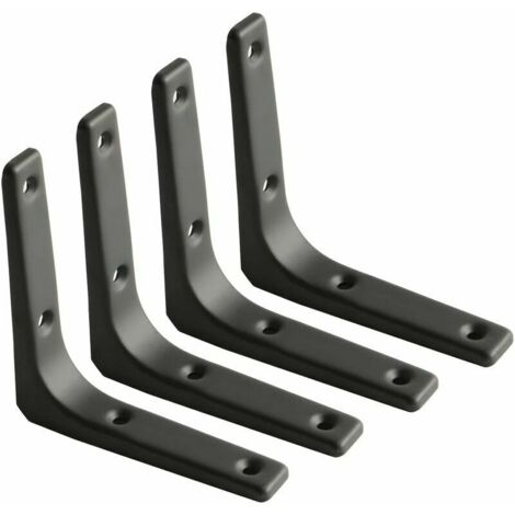 Esquina de decoración para cocina en metal negro - Robustas - 100 mm x 100 mm - Pack de 4 (1/4)