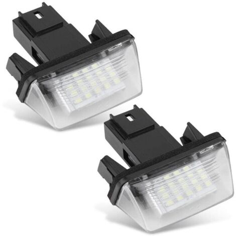 Conjunto de 2 Luces de Matrícula 18 LED para C3 2002-2009 / BERLINGO / 306 307 406 5008 (1/4)