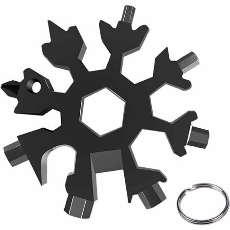 Llave multifuncional 18 en 1 de acero inoxidable, destornillador y abrebotellas portátil, regalo perfecto para Navidad (viaje, camping) (1/4)