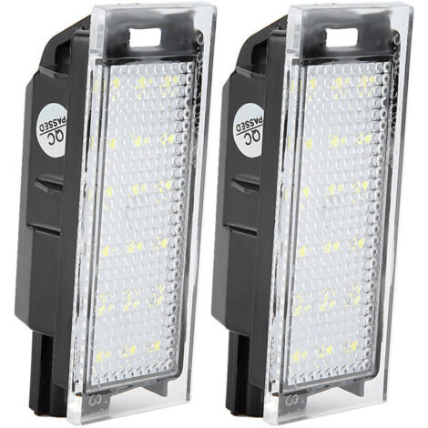 Lámparas LED de Matrícula 12V SMD Blancas para Megane 2/3, Clio, Laguna. Pack 2 Unidades (1/3)