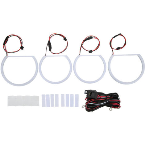 Conjunto de Modificación LED Halo Ojos de Ángel, Luz Blanca, Compatible con E90 E91 E46 (1/4)