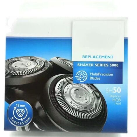 Afeitadora Accesorio Philips Serie 5000 SH50/52 Cuchilla Recambio para Aparatos de Afeitar Barba-Producto compatible