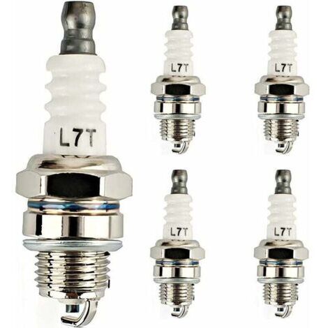Bujía de repuesto compatible L7T para motosierras, cortacéspedes y motores pequeños, piezas de calidad, fácil instalación (1/4)