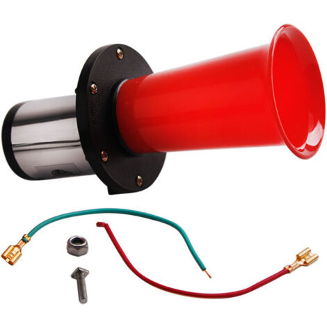 Bocina clásica vintage 12V cromada, estilo antiguo, sonidos únicos, adaptable a cualquier vehículo (1/4)