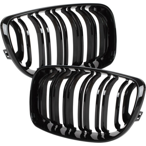 Paragolpes delantero BMW 1 E81 E82 E87 E88 07-11, negro brillante, doble barra (1/4)