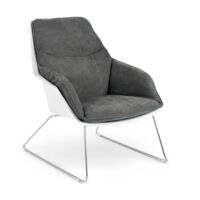 Cocoon, Set di 2 Poltroncine in polipropilene Grigio scuro (L. P. H. 74 x 85 x 86) Duzzle