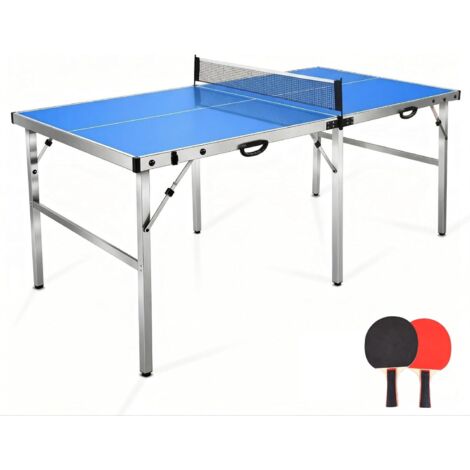 Table de ping Pong Exterieur Pliable182 × 91 × 76 cm  Table ping Pong pour Usage intérieur et extérieur  2 Raquettes et 4 balles  Table de ping Pong adaptée aux Adultes et aux Enfants