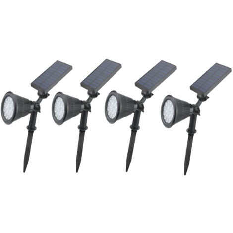 4 LED-Lampen, SolarlampenGarten - Außenpoller - IP44 wasserdicht, geeignet zur Dekoration von Terrassen, Einfahrten, Patios und RasenflächenSolar-Gartenlampe (1/4)