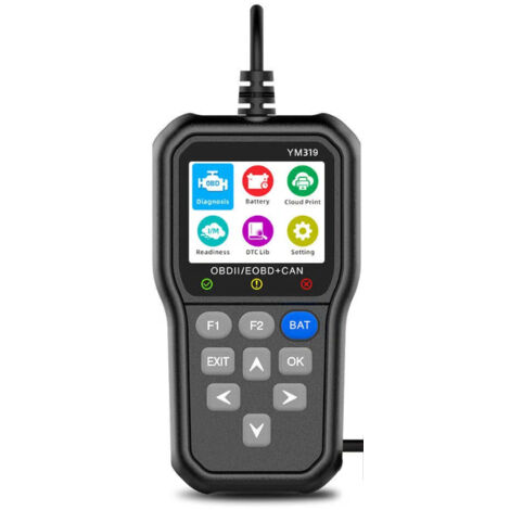 Strumento di diagnostica per auto - Strumento per meccanici - Leggi e cancella codici - Scanner di diagnostica per auto - Lettore di codici di errore OBD - Nero (1/3)
