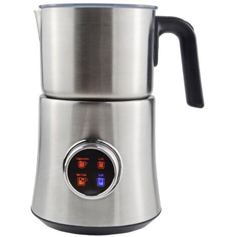 Montalatte elettrico, macchina per il caffè, latte caldo e freddo, 900 ml, acciaio inox, lavabile in lavastoviglie, adatto per cappuccino, latte, macchiato e cioccolata calda
