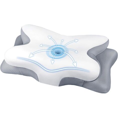 Cuscino di soia - cuscino cervicale ergonomico - cuscino cervicale ortopedico 2 in 1 in memory foam