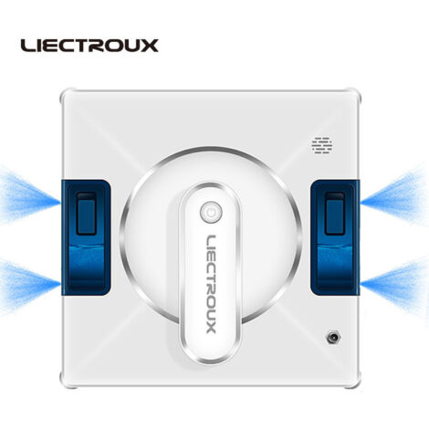 LIECTROUX YW509 Nettoyeur vetro intelligente con doppia polverizzazione dell'acqua e aspirazione 3000 Pa – ideale per vetri, specchi e superfici lisce, comando tramite appli, sicurezza anti