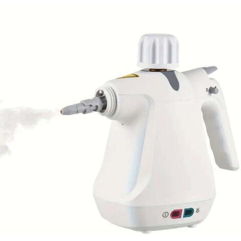 Pulitore a vapore portatile da 1000 W, pulizia ad alta temperatura – Disinfezione al 100% senza sostanze chimiche, dispositivo multifunzionale per cucina, bagno, auto, pavimenti e tessuti – Bianco (1/5)
