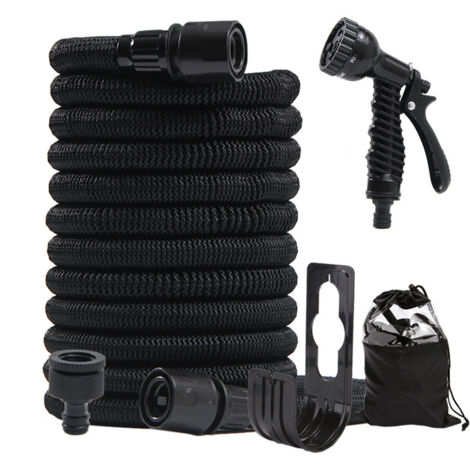 Tubo da giardino espandibile da 15 m, tubo da giardino flessibile da 50 piedi con 7 modalità di irrigazione per irrigazione del giardino, irrigazione, pulizia con borsa portaoggetti, lavaggio dell'aut (1/5)