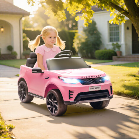 Macchina Elettrica per Bambini 3-6 Anni con Licenza Land Rover Discovery 12V, 2.5-4.5 km/h Auto Elettrica per Bambini con 2 Motori, Sospensioni, Telecomando, USB, Musica, Fari, Clacson, Rosa (1/5)