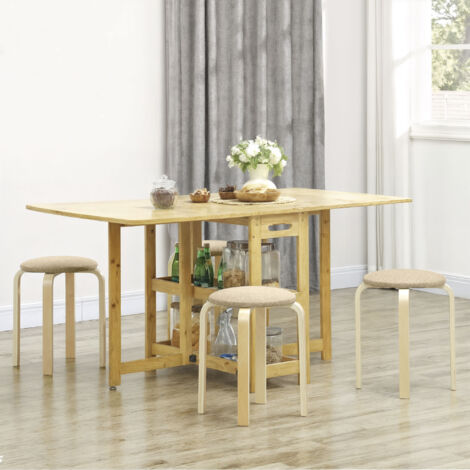 Set di 4 Sgabelli Impilabili da Cucina e Soggiorno, Sgabelli Imbottiti con Rivestimento in Tessuto di Lino e Gambe in Legno, Cachi (1/5)