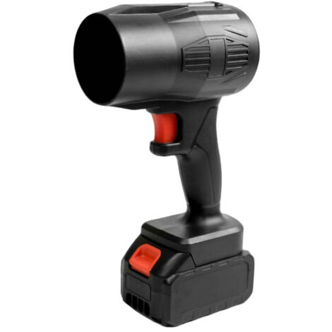 Soplador y aspirador de turbina: Soplador y aspirador portátil inalámbrico de alta potencia con batería de litio de doble propósito (negro)