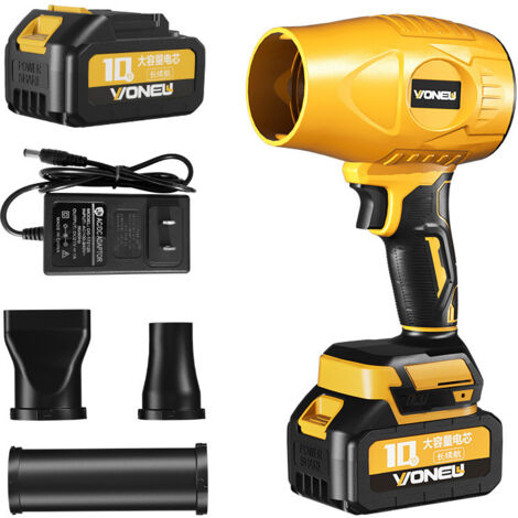 Soplador de hojas portátil - 170.000 RPM - Ideal para limpiar, secar y acampar - 2 baterías - Colores aleatorios