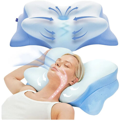 Almohada de soja - almohada cervical ergonómica - cojín para dormir de lado y boca arriba