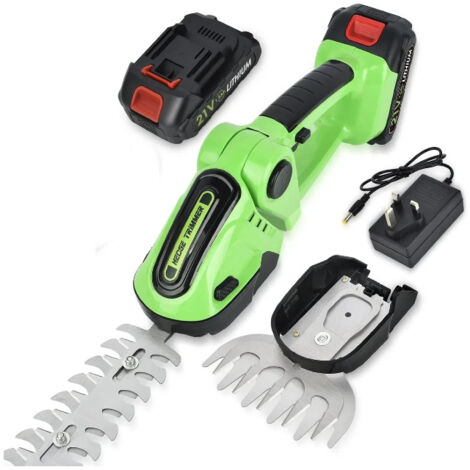 Cortasetos inalámbrico, cortasetos 2 en 1 a batería con batería y cargador, 1 cortasetos/cortacésped de 6000 mAh (1/5)