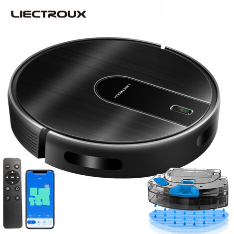 Robot aspirador y fregona LIECTROUX N7S-U Roborock: cepillo doble antienredos, mapeo inteligente LiDAR, recarga automática, compatible con app, ideal para mascotas y alfombras.