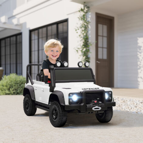 Coche Eléctrico para Niños con Licencia Land Rover 12V Control Remoto Sistema de Suspensión USB MP3 Faros Blanco (1/5)