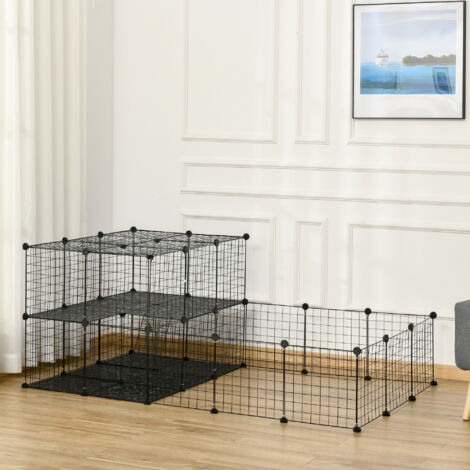 Recinto Modular para Roedores con Amplio Espacio Fácil Montaje y Estructura Resistente de Acero y Resina PP 175x105x70cm (1/5)