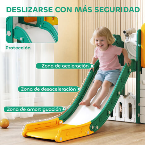 Tobogán Infantil 8 En 1 Con Aro De Baloncesto Y Escalador Tobogán Infantil 8 En 1 Con Aro De Baloncesto Y Escalador