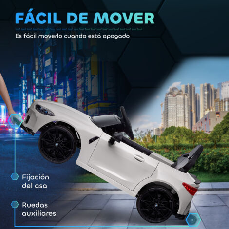 PortoAlegre Coche Eléctrico Infantil 12V Con Licencia BMW M4, Mando A Distancia, Puertas Dobles, Cinturón De Seguridad, Luces, Música Y Batería, Para Niños De 3 A 8 Años