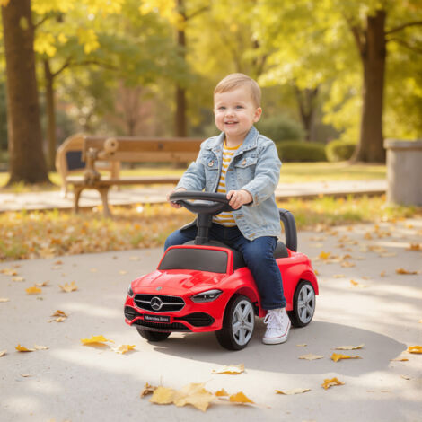 Correpasillos para Niños de 18-36 Meses Mercedes-Benz Clase C con Bocina Sonidos de Motor y Espacio de Almacenaje Rojo (1/5)