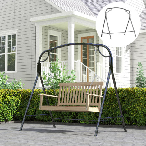 Soporte para Columpio de Metal Estructura Resistente con Patas en A para Exterior 172x126x170 cm Acabado en Bronce