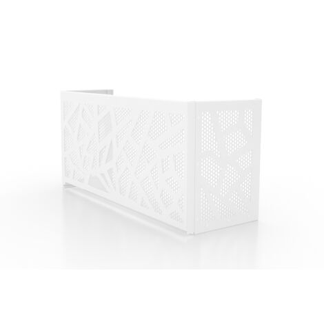Cache clim intérieur Blanc - Grille Blanc